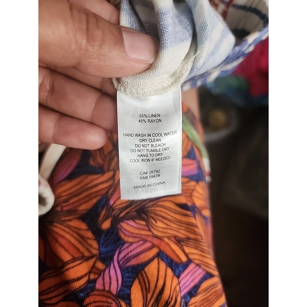 Rachel Zoe Women’s Tropical Print Lounge Pants Coconut Amazonia Drawstring Size - Picture 5 of 7